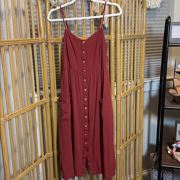 Dresses & Skirts - Be cool Rust Button-Down dress with smocking